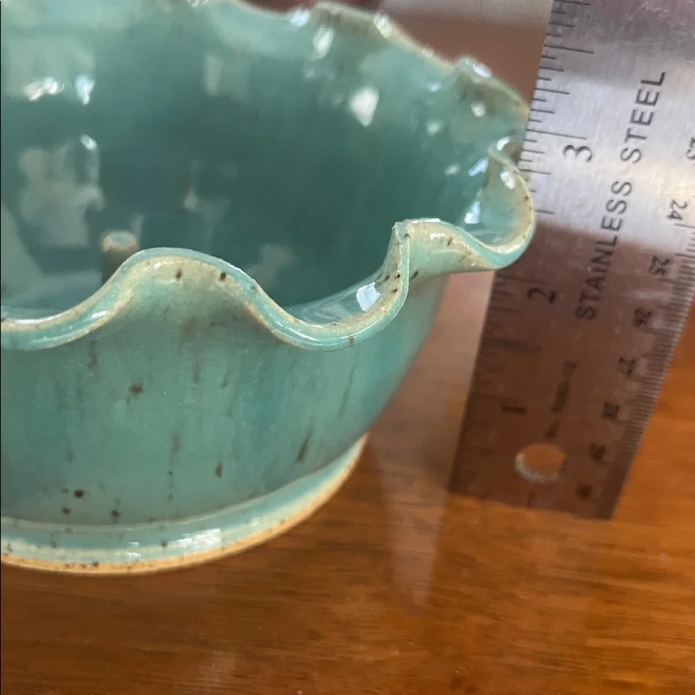 Hand Crafted Pottery Juicer Full Moon Pottery Light Turquoise Blue